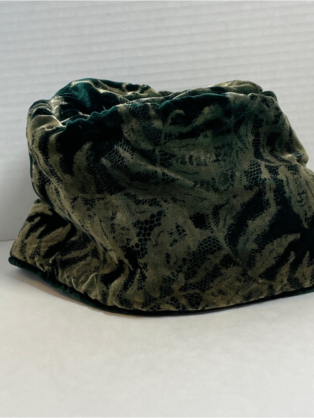 Vintage Artisan Made Michele Ratte Fabric Design Velvety Reversible Hat